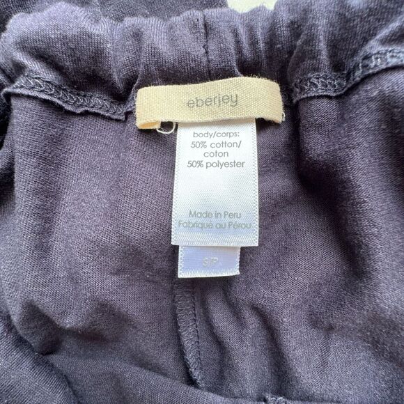 Eberjey Heather Cropped Pant Blue Deep Sea Size Small - Picture 6 of 12